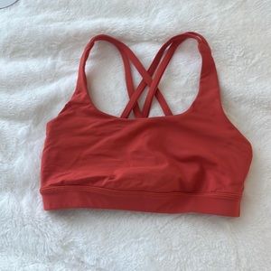 orange lululemon sports bra size 4!